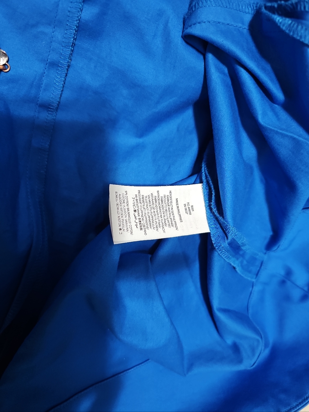 Boden Blue Isabella Cotton Sateen Skirt Size 6R - Picture 6 of 6